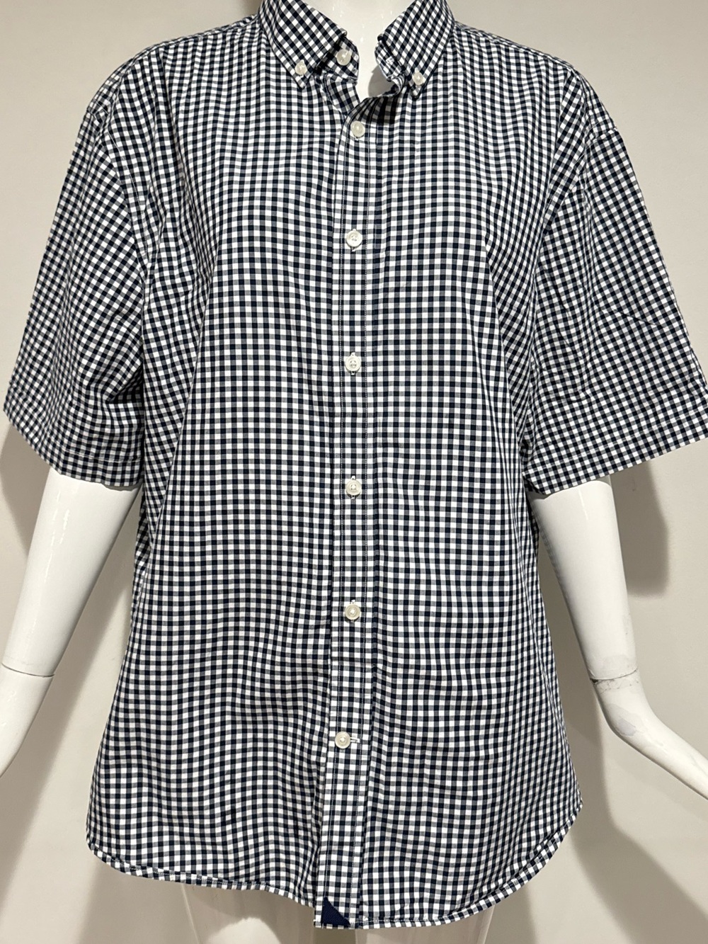 UNTUCKit Black White Gingham Button Down Shirt XL 100% Cotton